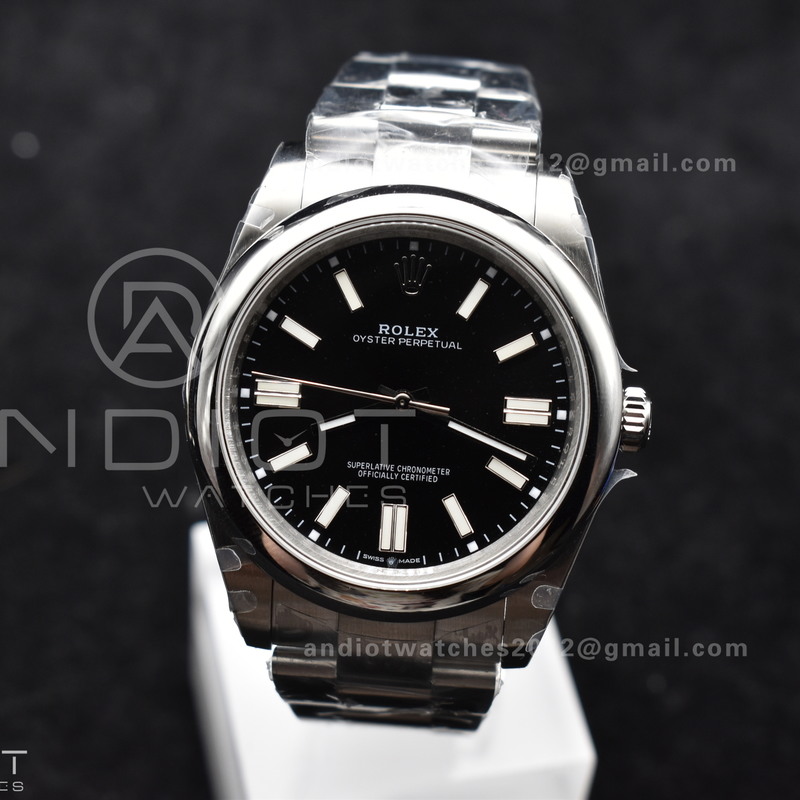 Oyster Perpetual 124300 41mm DIWF 1:1 Best Edition 904L Steel Black Dial A3230